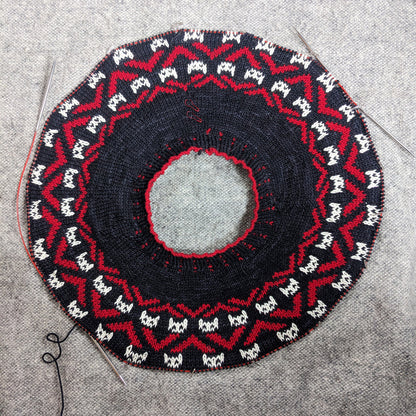 White Cats in the Black Lodge sweater - printed pattern