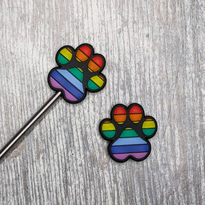 Rainbow toebean needle toppers