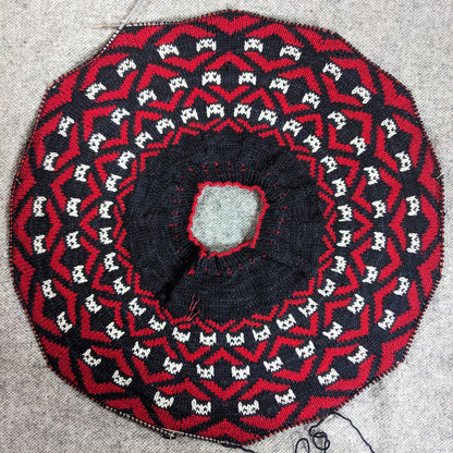 White Cats in the Black Lodge sweater - printed pattern