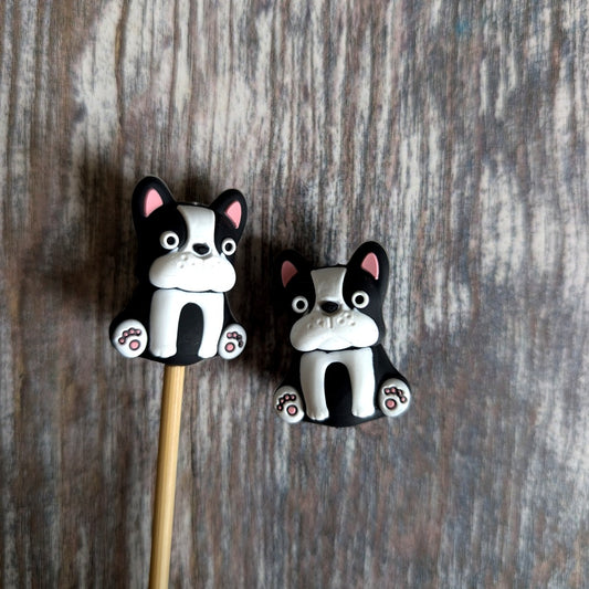 tuxie dog needle topper