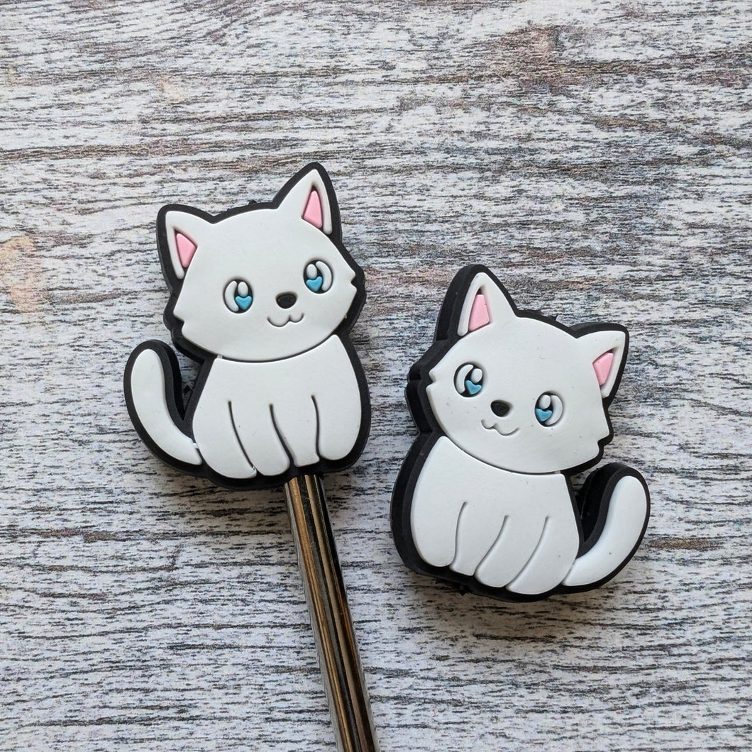 White kitty needle topper