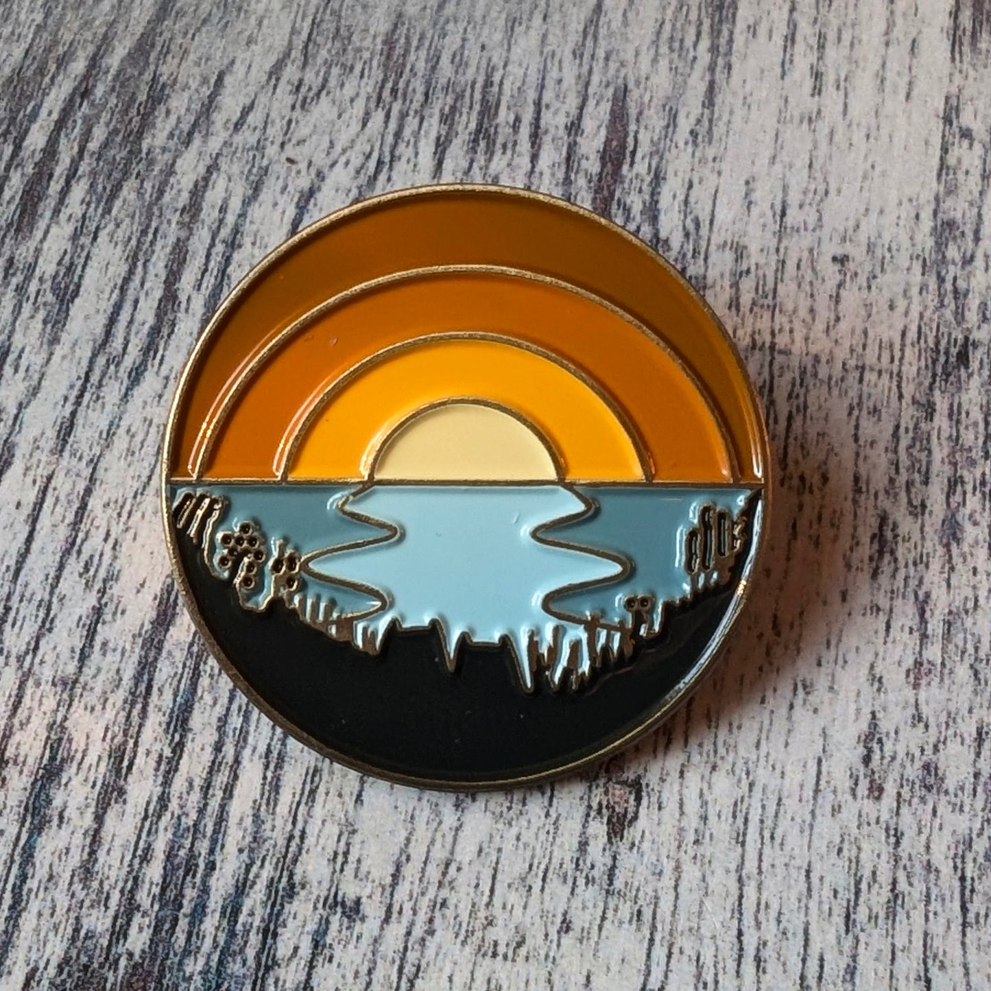 Sunset Cats enamel pin
