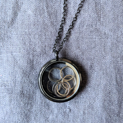 Black stitchmarker pendant