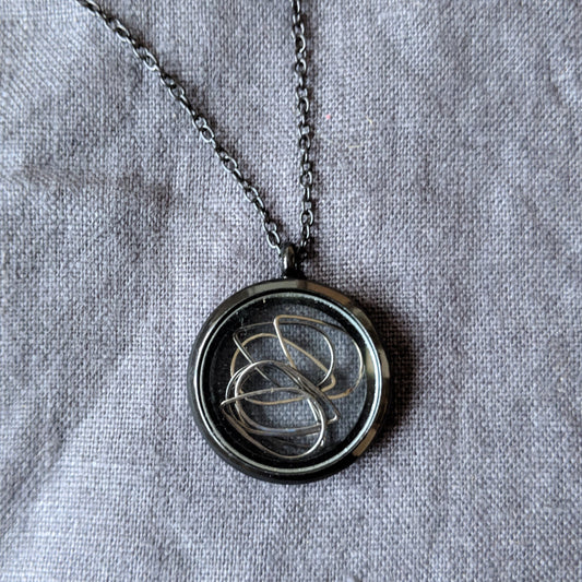 Black stitchmarker pendant