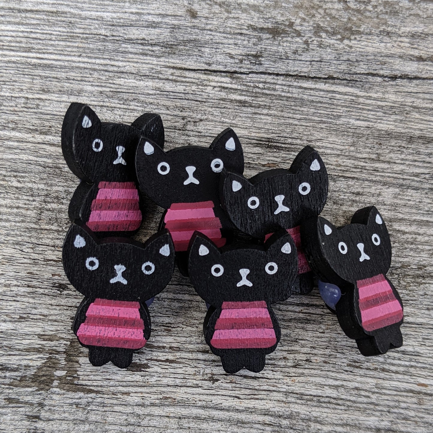 Concerned cat button pack