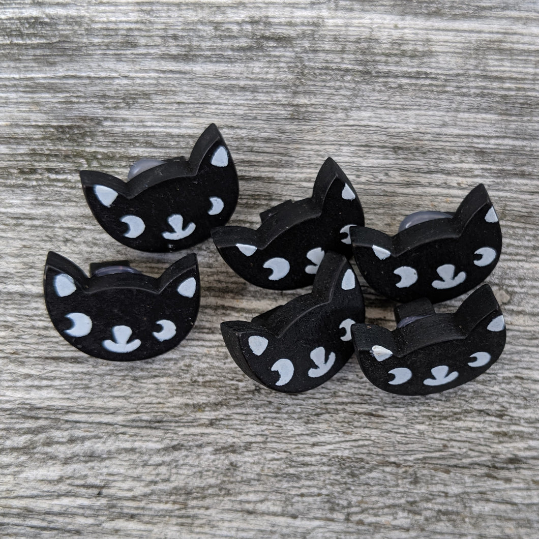 Black catface button pack