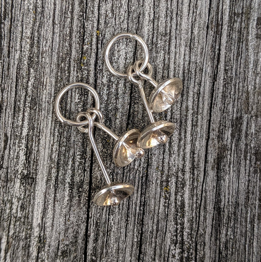 Flowerlet silver stitchmarker