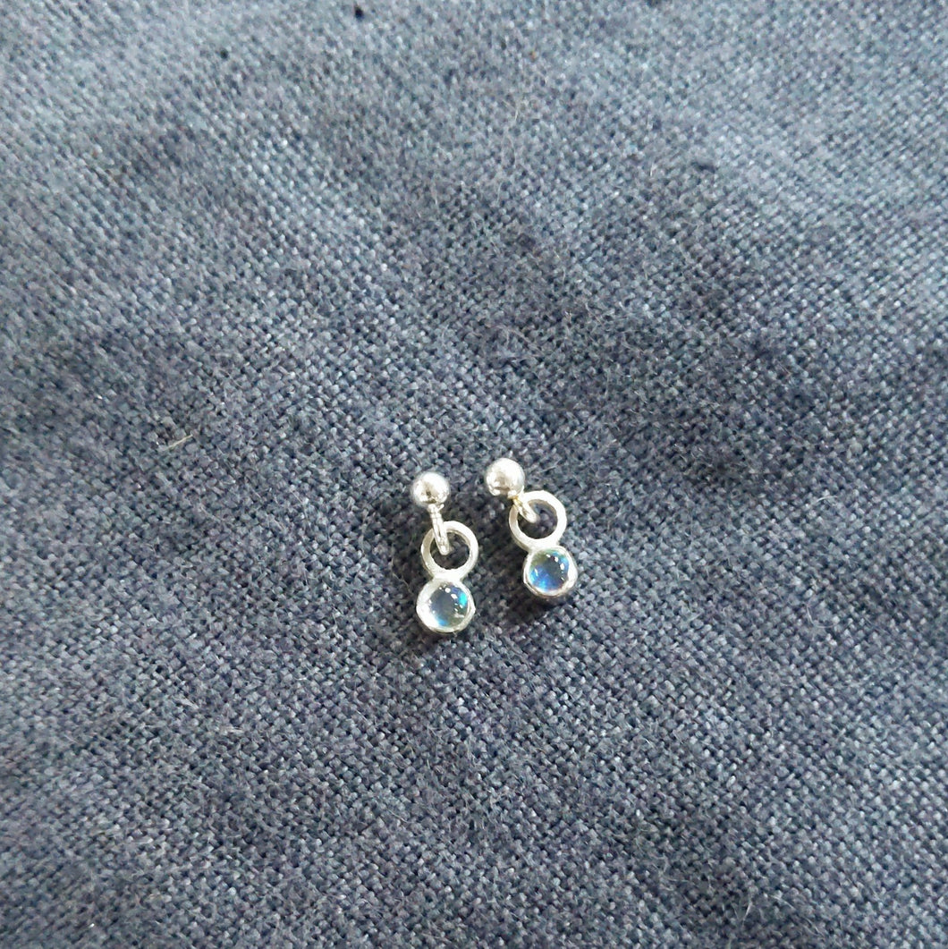 Tiny moon earrings