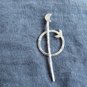 Moon shawl pin