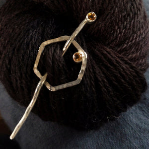 Honeycomb shawl pin