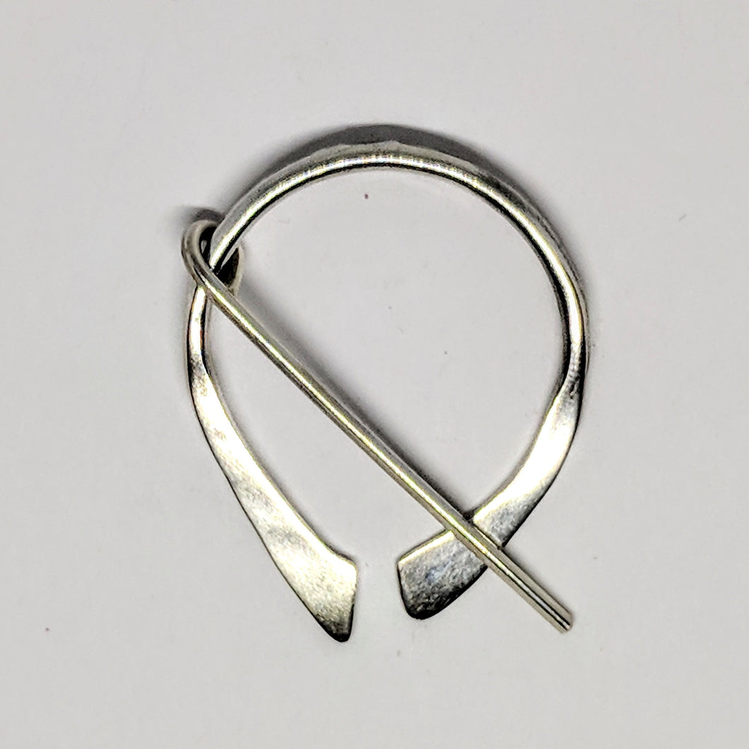 Chunky silver penannular pin