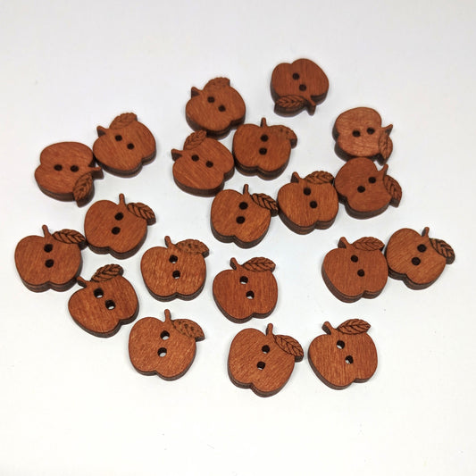 Wooden apple buttons