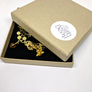 Beekeeper - charm bracelet & stitchmarker set