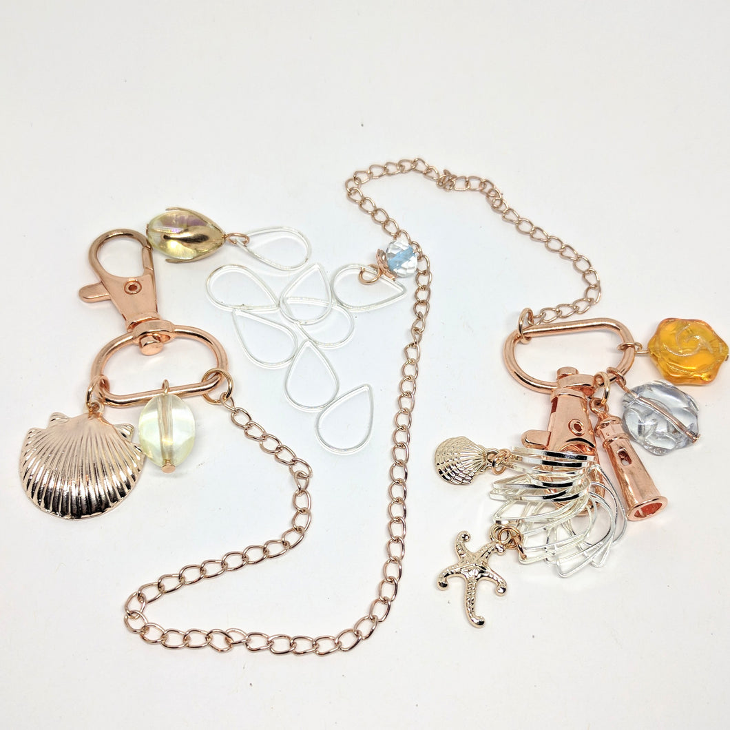 On The Beach - keeper chain & stitchmarker set