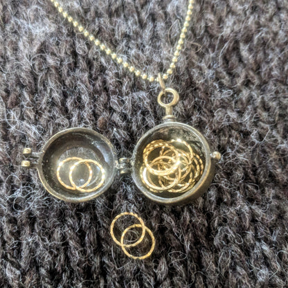 Diving bell stitchmarker pendant