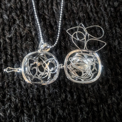 Apple stitchmarker pendant
