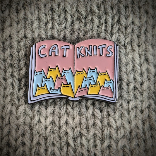 Cat Knits enamel pin