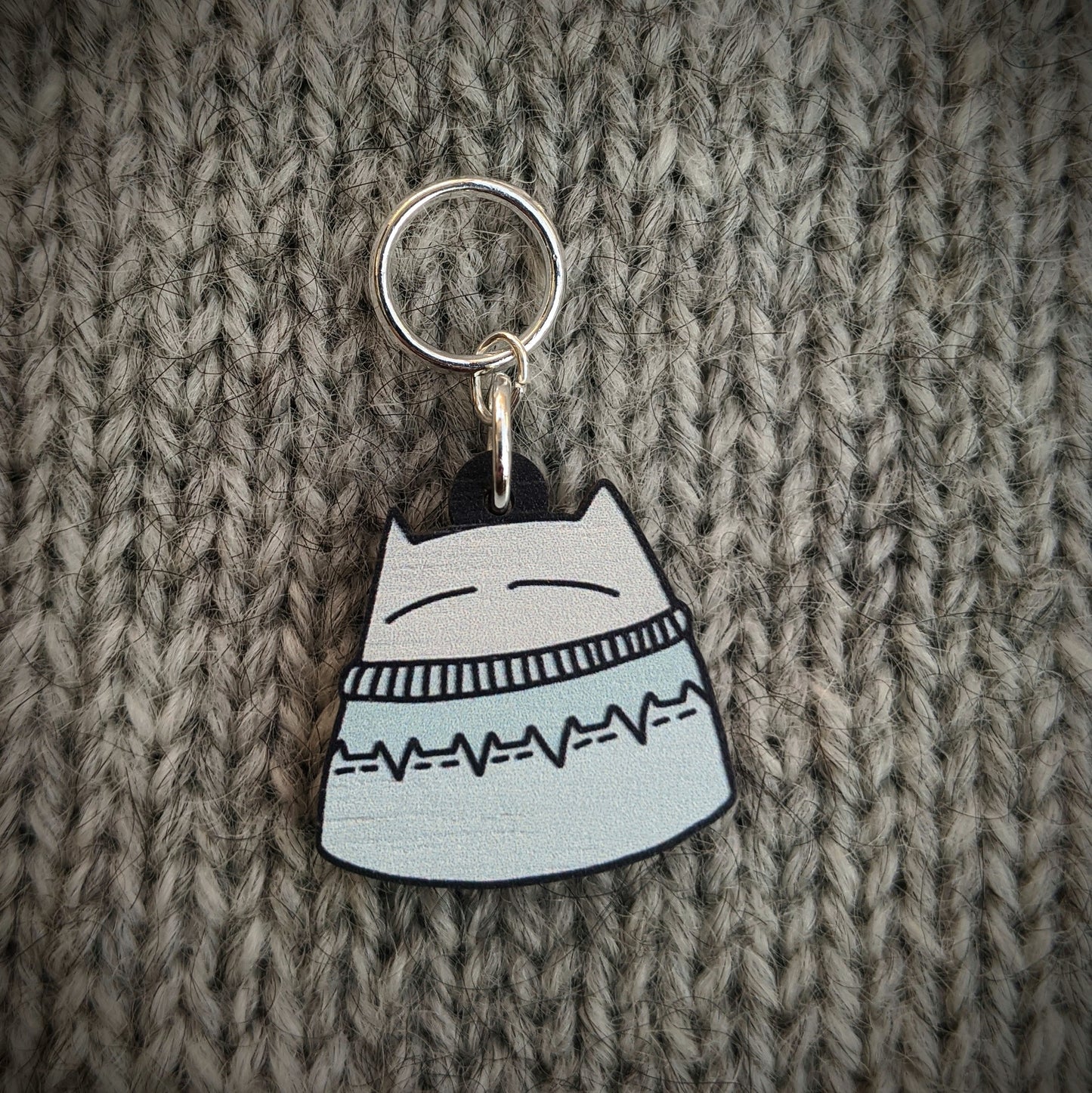Cat Knits: Cats in knitwear stitchmarker set
