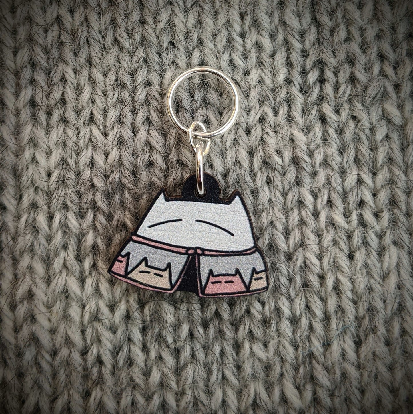 Cat Knits: Cats in knitwear stitchmarker set