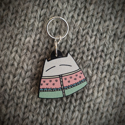 Cat Knits: Cats in knitwear stitchmarker set