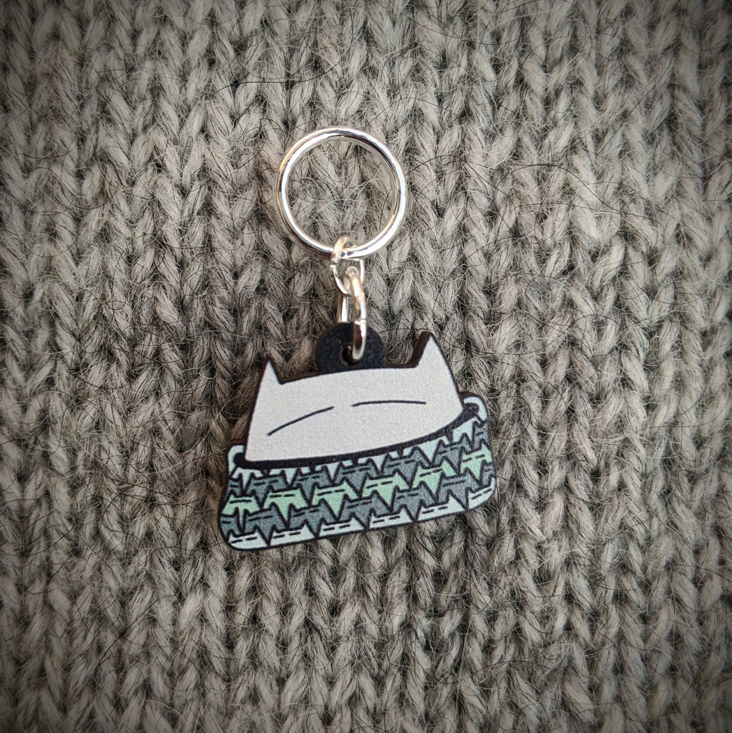 Cat Knits: Cats in knitwear stitchmarker set