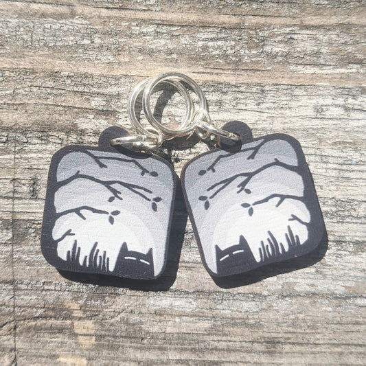 Catmarkers: Spooky woodsy cats