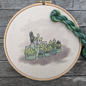 'Cats in Plant Corner' embroidery kit