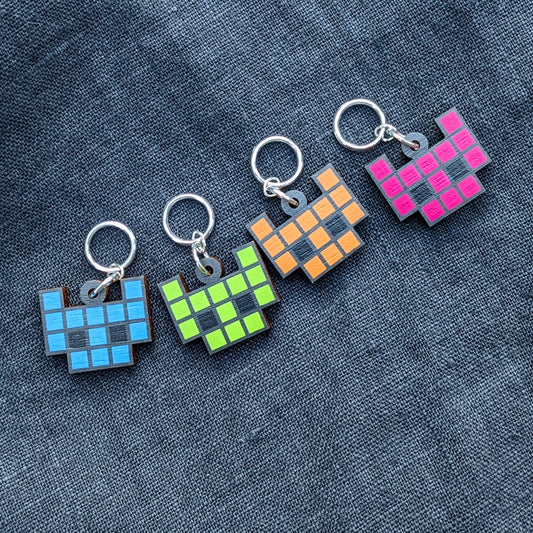 Spacecat Invaders stitchmarker set