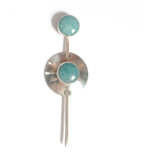 Amazonite shawl pin