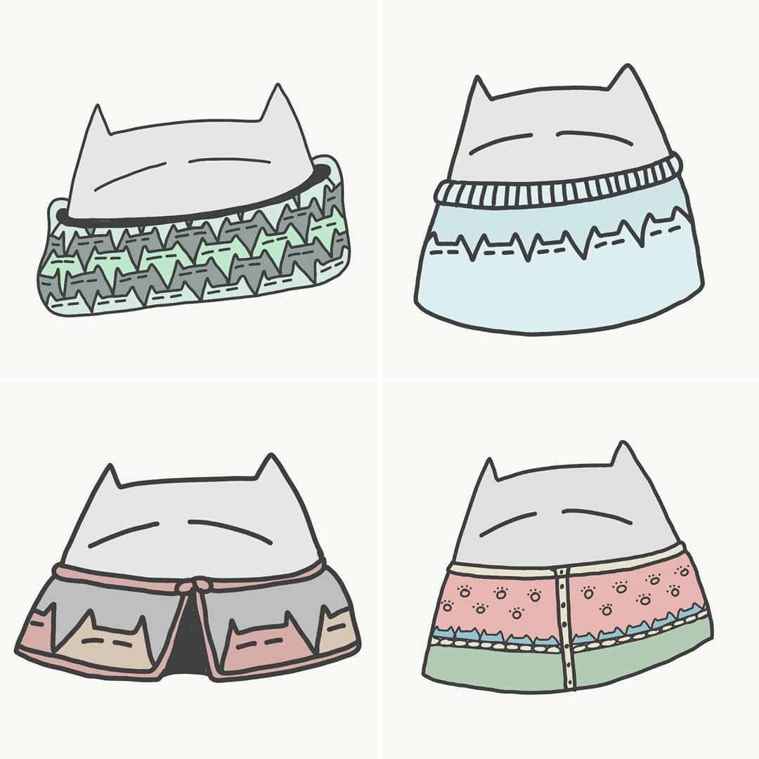 Cat Knits: Cats in knitwear stitchmarker set
