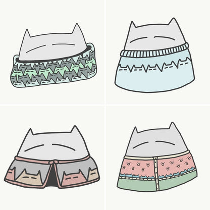 Cat Knits: Cats in knitwear stitchmarker set