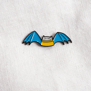 Batwing Cat enamel pin