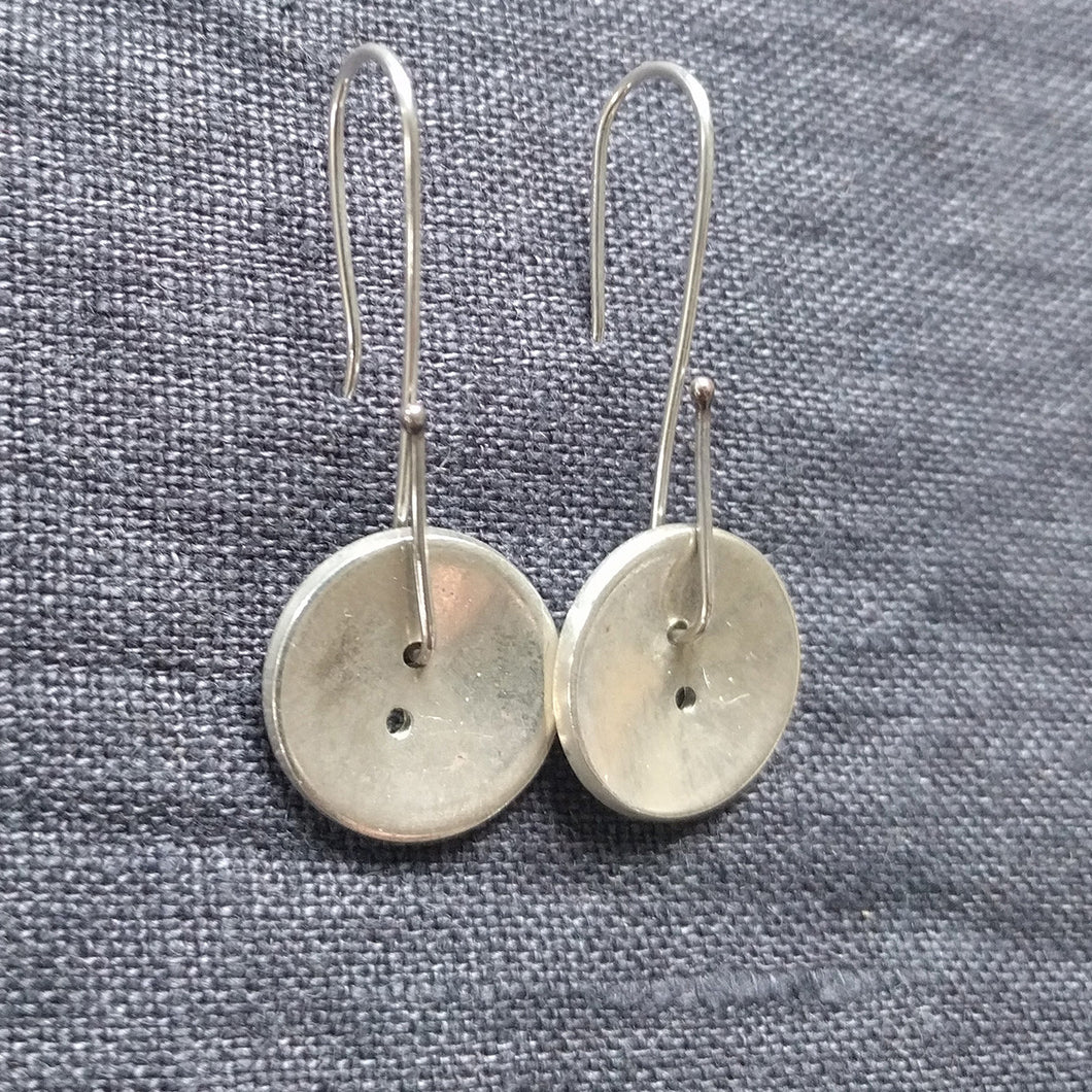 Button drop earrings