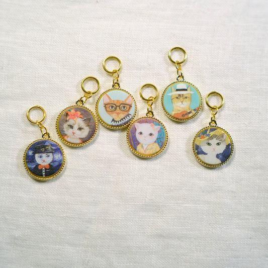 My Cat Ancestors stitchmarker set
