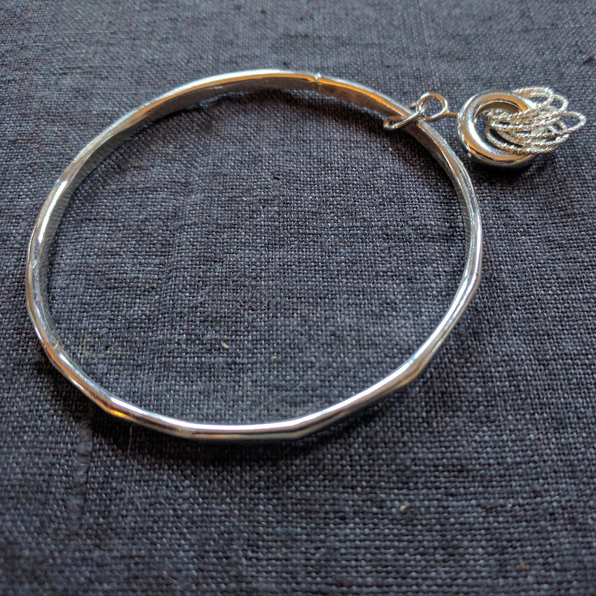Chunky faceted stitchmarker bangle