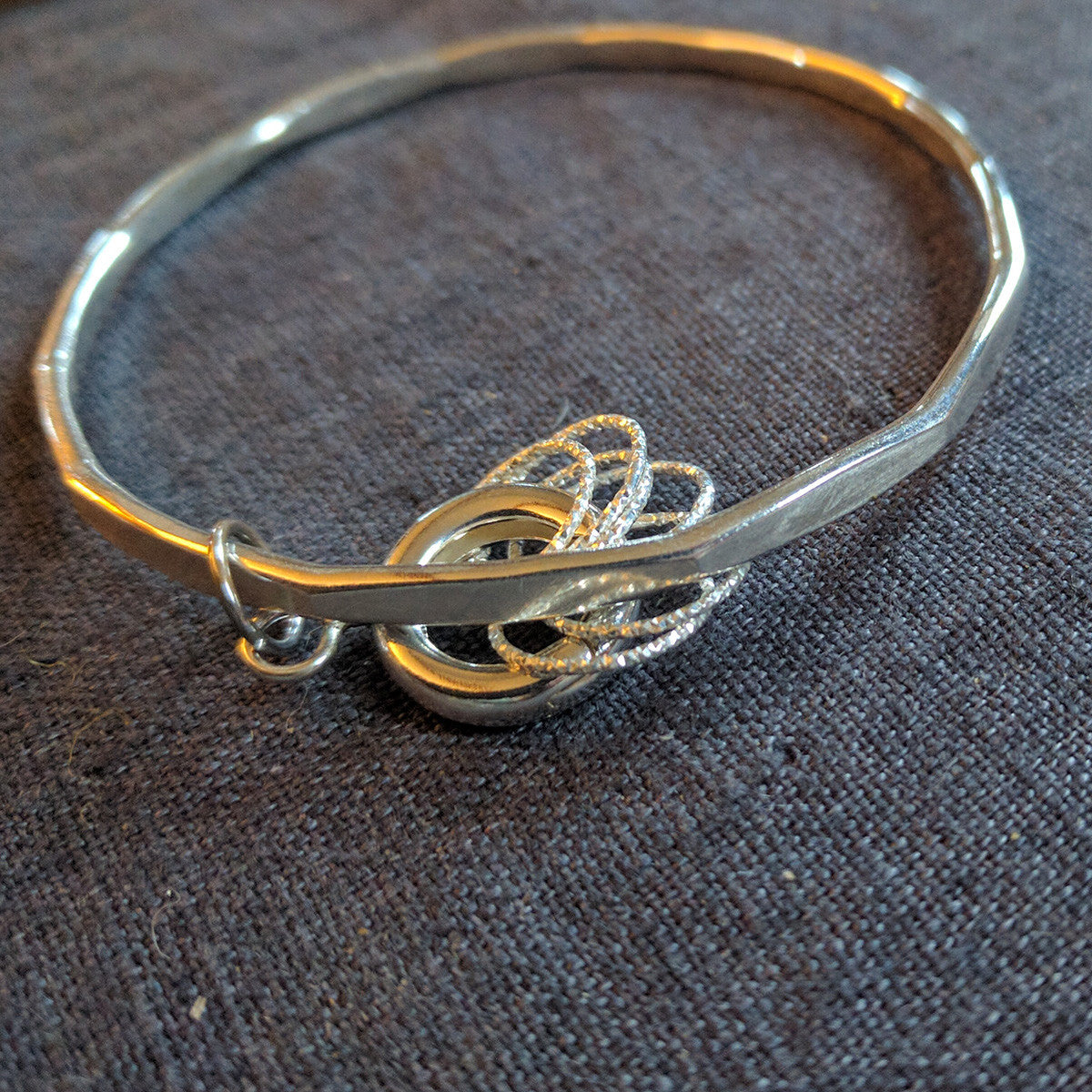 Chunky faceted stitchmarker bangle