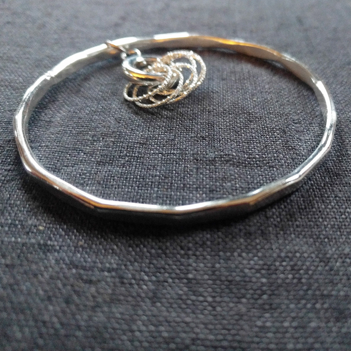 Chunky faceted stitchmarker bangle