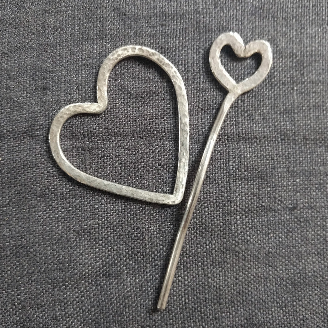 Heart shawl pin