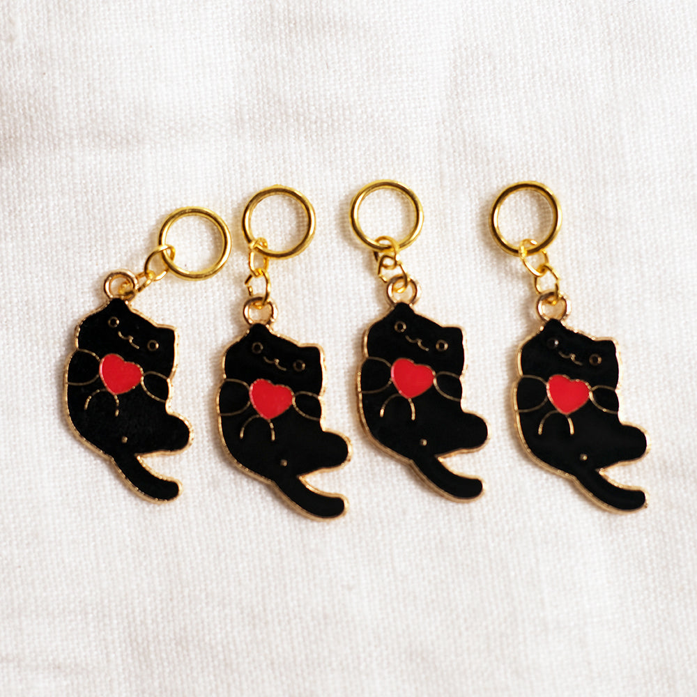 Valentine Cats stitchmarkers