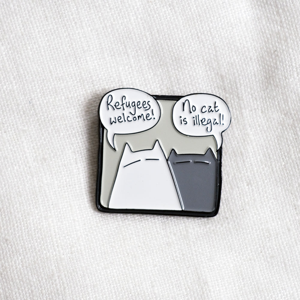 Refugees Welcome - enamal pin
