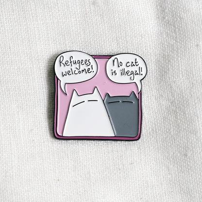 Refugees Welcome - enamal pin