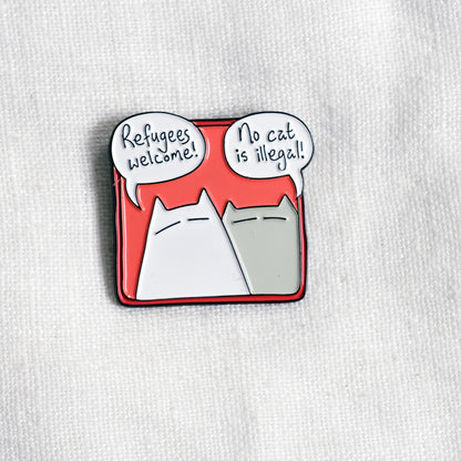 Refugees Welcome - enamal pin