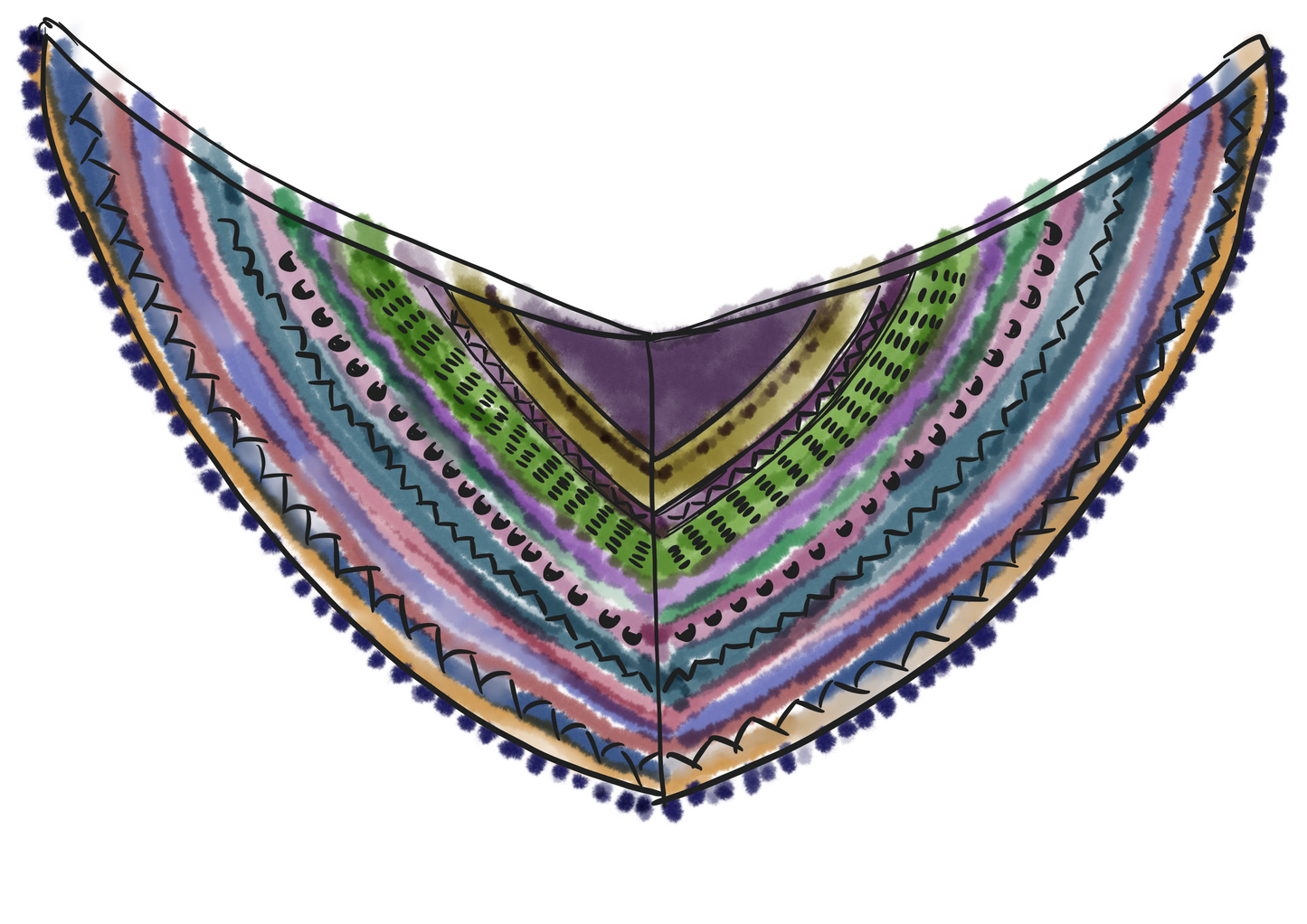 Slip shawl - pattern download