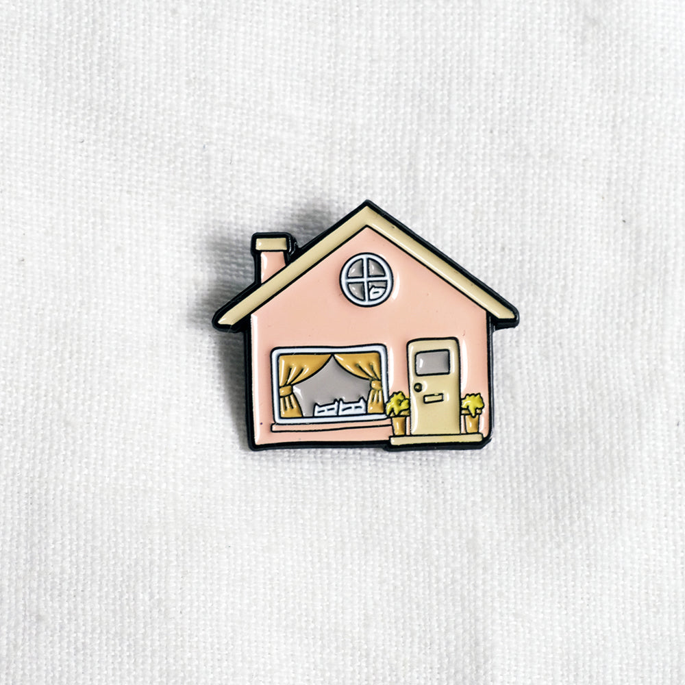 Cats and dogs stay home - enamel pins