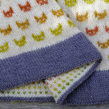 Load image into Gallery viewer, Polka Cats sweater/ cardigan - printed pattern
