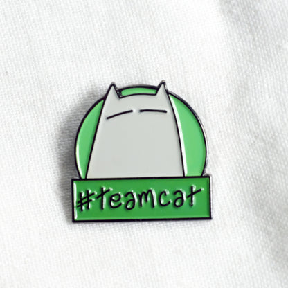 #teamcat and #teamdog - enamle pins
