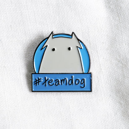 #teamcat and #teamdog - enamle pins